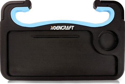 2 in 1 Car Steering Wheel Desk - Tray for Laptop Car Mount with Pen Holder, Car Food Tray with Anti-Slip Silicone Ring for Eating & Work - Portable Bag Included in Saudi Arabia