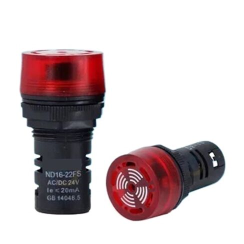 LED Sound and Light Buzzer SM Flash AD Alarm Light ND16-22FS with 220V Siren 24V(12v/acdcuniversal-red) in Saudi Arabia