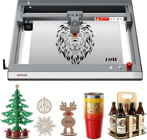 Ortur Laser Master 3 10000mW Laser Engraver، آلة نقش ليزر موضعية عالية الدقة 0.05 × 0.1 مم للخشب والجلود والأكريليك المعدني DIY، قاطع ليزر يتم التحكم فيه عن طريق التطبيق، الفئة 4 in Kuwait