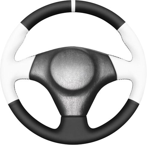 غطاء عجلة القيادة مخيط يدويًا من MEWANT لسيارة Toyota RAV4 1998-2003/Celica 1999-2006/Corolla (US) 2003-2008/Matrix 2002-2008/MR2 1999-2007/Supra 1996-2002/Caldina 1997-2002 in Saudi Arabia