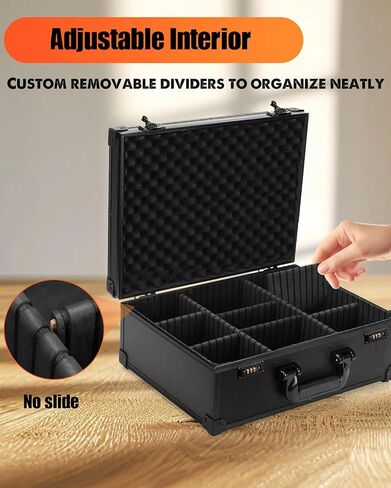 Storage Lock Box -16x 12 x 6.5 Inch Large Combination Lock Boxes for Important Document Collection Organizer- Lockable Safe Storage Box Medicine Box, Lockable Boxes for Personal Items in Saudi Arabia