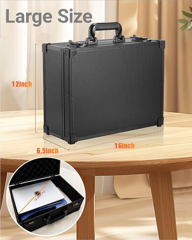Storage Lock Box -16x 12 x 6.5 Inch Large Combination Lock Boxes for Important Document Collection Organizer- Lockable Safe Storage Box Medicine Box, Lockable Boxes for Personal Items in Saudi Arabia