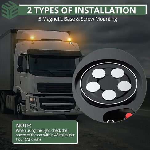 EYPINS الأزرق LED منارة ضوء ستروب 12-24V، سلامة الطوارئ وامض تحذير على جانب الطريق ضوء منارة مع سلك مستقيم 16ft، 40 المصابيح 40W أضواء على السطح للماء لمركبات السيارات الشاحنة in Kuwait