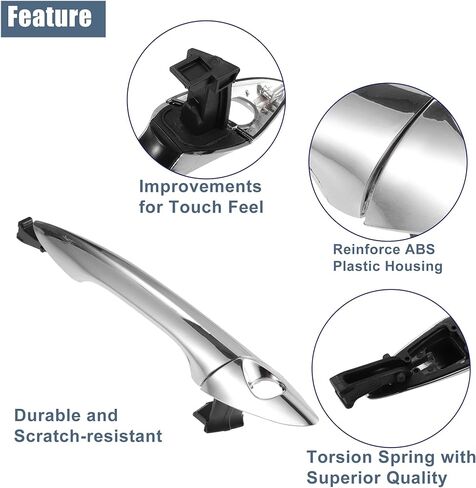 ACROPIX Front Left Car Exterior Outside Door Handle Fit for Hyundai Elantra 2011-2016 No.826513X000 - Pack of 1 in Saudi Arabia