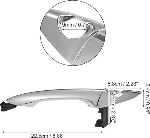 ACROPIX Front Left Car Exterior Outside Door Handle Fit for Hyundai Elantra 2011-2016 No.826513X000 - Pack of 1 in Saudi Arabia
