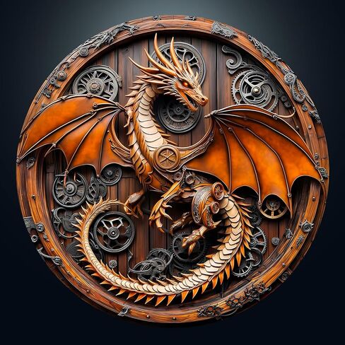 لغز ماسيرون 1000 قطعة للبالغين، 26.6 * 26.6 بوصة لغز التنين الميكانيكي للبالغين، 1000 قطعة من الألغاز المقطوعة، لعبة ألغاز للبالغين، هدية فريدة للنساء والرجال in Kuwait