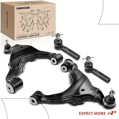 مجموعة A-Premium مكونة من 4 قطع، ذراع تحكم أمامي سفلي، طرف قضيب ربط خارجي، متوافق مع Toyota 4Runner 2003-2009، FJ Cruiser 2007-2009، Lexus GX470 2003-2009 in Saudi Arabia