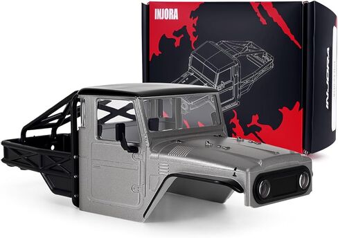 INJORA IR40-24 Half Truck Hard Body with Cage for 1/24 SCX24 Upgrade(Grey) in Saudi Arabia