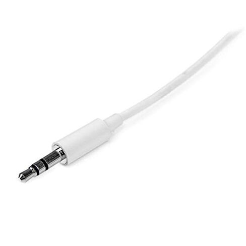 StarTech.com 2m أبيض سليم 3.5mm ستيريو كابل الصوت - 3.5mm صوت Aux ستيريو - كابل سماعة ذكر إلى ذكر - 2x 3.5mm مقبس صغير (M) أبيض (MU2MMMSWH) in Kuwait