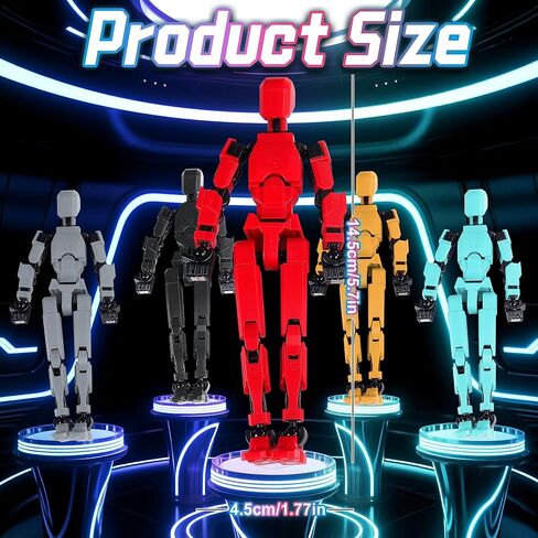 Model13 Action Figure,Magnetic Travel Toys for Kids, Lucky Robot 13 Movable Figures,Multiple Gestures and Play Styles,Tabletop Decorations and Gifts for Gaming Enthusiasts in Saudi Arabia
