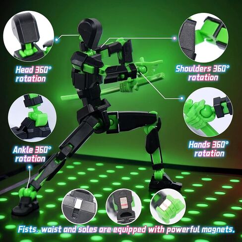 Model13 Action Figure,Magnetic Travel Toys for Kids, Lucky Robot 13 Movable Figures,Multiple Gestures and Play Styles,Tabletop Decorations and Gifts for Gaming Enthusiasts in Saudi Arabia