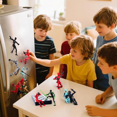 Model13 Action Figure,Magnetic Travel Toys for Kids, Lucky Robot 13 Movable Figures,Multiple Gestures and Play Styles,Tabletop Decorations and Gifts for Gaming Enthusiasts in Saudi Arabia
