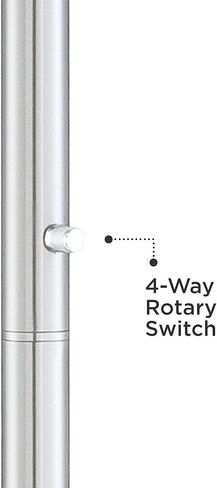 Possini Euro Design Meridian Modern Torchiere Floor Lamp Standing LED 4-Light 72" Tall Brushed Nickel Silver White Frosted Glass Shade Decor for Living Room Reading House Bedroom Office in Saudi Arabia