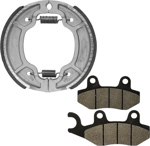 Caltric Front Brake Pads & Rear Brake Shoes Compatible with Yamaha Xtz125 Xtz-125 Xtz125E Xtz125K 2003-2013 in Saudi Arabia