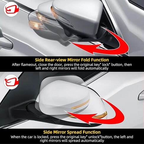 Car Remote Rearview Side Mirror Fold Unfold Kit Module For Lexus GX460 2010-2019 Auto Mirrors Folding Upgrade, OBD Plug And Play in Saudi Arabia