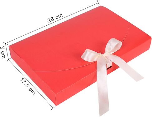 ITODA 10 Pcs Gift Boxes Packing Box for Shirt Pajamas，Silk Scarf Paper Case with Ribbon Present Box for Birthday Wedding Ceremony Festival in Saudi Arabia