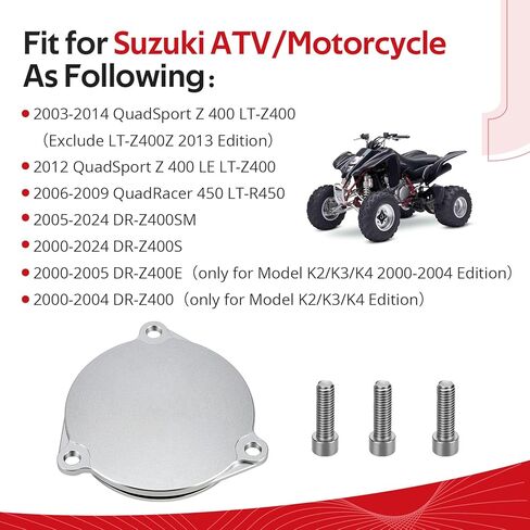 JAVIK Starter غطاء تروس خامل مع مسمار لسوزوكي DR-Z400E DR-Z400 DR-Z400S DR-Z400SM 2000-2024 QuadRacer 450 QuadSport Z 400 LT-Z400 QuadSport Z 400 LE LT-Z400 2003-2014 O.E.M # 11352-29F50 in Saudi Arabia