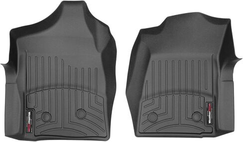 بطانات أرضية مخصصة من Weathertech لسيارة شيفروليه سيلفرادو، سييرا، سييرا - الصف الأول (440281)، أسود in Kuwait