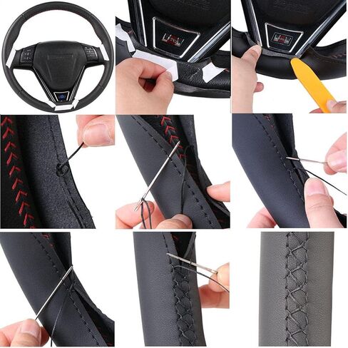 Fit for BMW 3 Series E36 E46 1995-2000,Car Steering Wheel Cover,Anti Slip and Wear Resistant,Leather Steering Wheel Cover in Saudi Arabia
