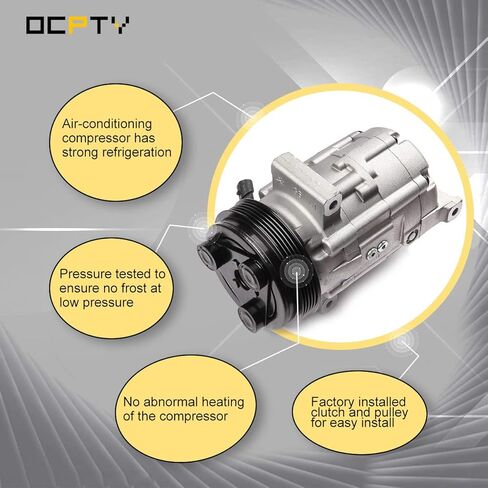 OCPTY AC Compressor for 2000-2004 for Saturn L100 L200 L300 LS LS1 LW1 LW200 2.2L 10349920 1010679 157543 22676735 5512044 251119 TEM251119 2021545R 144027C 1433N 0610191 C712 in Kuwait