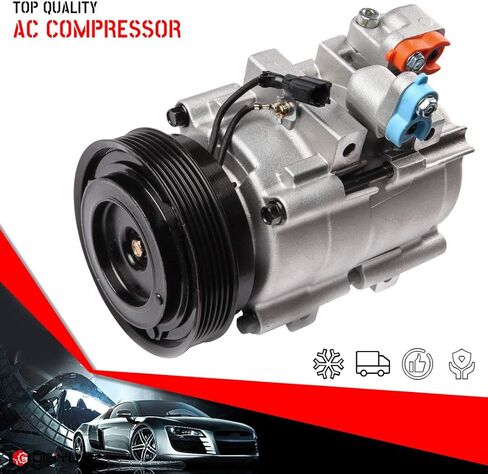 CCIYU A/C Compressor with Clutch A/C Air Compressor for Car 1999-2001 for Hyundai Sonata 2.5L(2002-2005 Sonata 2.7L),2002-2006 for Kia Optima 2.7L Air Conditioning Compressor for 57185 in Saudi Arabia