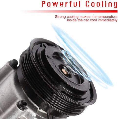CCIYU A/C Compressor with Clutch A/C Air Compressor for Car 1999-2001 for Hyundai Sonata 2.5L(2002-2005 Sonata 2.7L),2002-2006 for Kia Optima 2.7L Air Conditioning Compressor for 57185 in Saudi Arabia