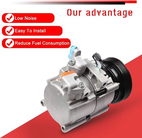 CCIYU A/C Compressor with Clutch A/C Air Compressor for Car 1999-2001 for Hyundai Sonata 2.5L(2002-2005 Sonata 2.7L),2002-2006 for Kia Optima 2.7L Air Conditioning Compressor for 57185 in Saudi Arabia