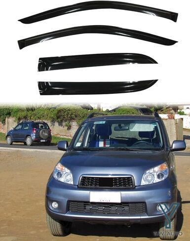 YW AUTO Out Channel Ventvisor/نافذة منحرفة/نافذة حاجب | يناسب 2006-2018 دايهاتسو تيريوس، 4 قطع. in Saudi Arabia