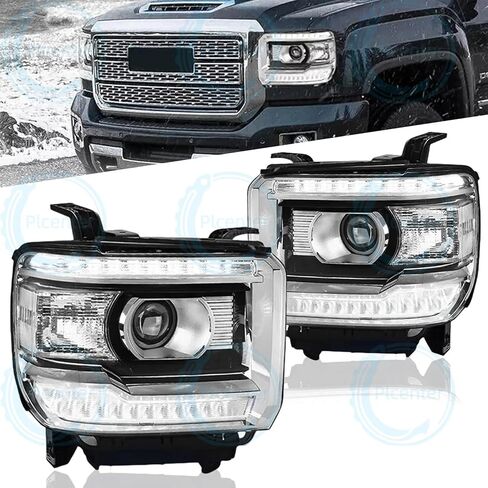 Clear Lens LED Head DRL Lamps for GMC Sierra 2014-2018 1500 2500HD 3500 HD in Kuwait