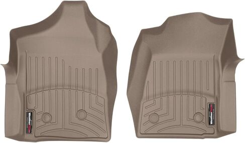 بطانات أرضية مخصصة من Weathertech لسيارة شيفروليه سيلفرادو، سييرا، سييرا - الصف الأول (440281)، أسود in Kuwait