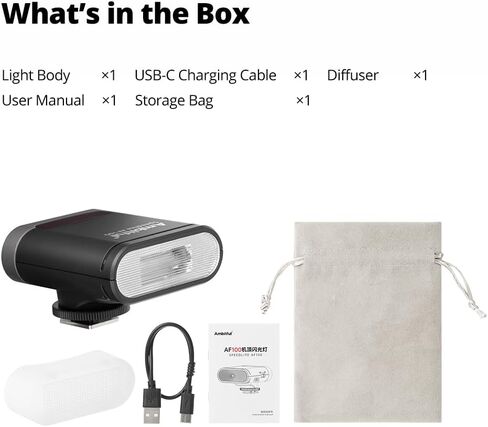 AMBITFUL AF970 Camera Flash Speedlite for Canon Nikon Sony Olympus Fuji Panasonic,2.4G Wireless Flash, Recycle Time 0.1-2.5s,Adjustable Flash Head W/LCD Panel&Single-Contact Hotshoe in Kuwait