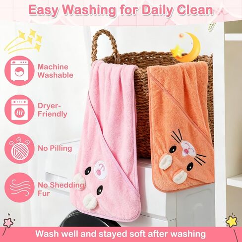 31x31 Inch Baby Hooded Towels, 12Pcs Bath Towels for Boys, Washcloth Set with Cute Design, Shower Towel Gift for Newborns, Infants and Toddlers in Kuwait