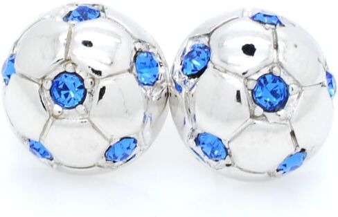 POST SOCCER BALL EARRINGS, Crystal HALF SOCCER BALL EARRINGS in Saudi Arabia