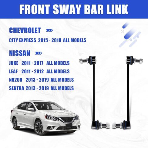 Front Sway Bar Link K750719, Stabilizer Bar End Link Kits Compatible With 2013-2019 Nissan SENTRA JUKE LEAF NV200 2015-2018 CHEVROLET CITY EXPRESS All Models in Saudi Arabia
