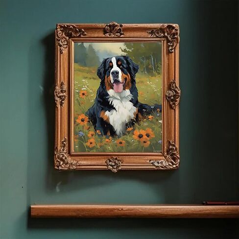 LAENAKR Paint by Numbers for Adults Bernese Mountain Dog DIY Digital Painting by Numbers Kits on Canvas Wall Art Artwork Landscape 40x50cm Without Frame in Saudi Arabia