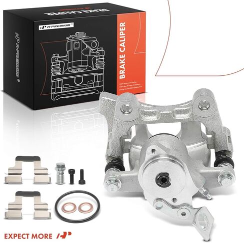 A-Premium Disc Brake Caliper Assembly with Bracket Compatible with Volkswagen Passat 2008-2009, Passat CC 2009, CC 2009/2012, Rear Left Driver Side in Saudi Arabia
