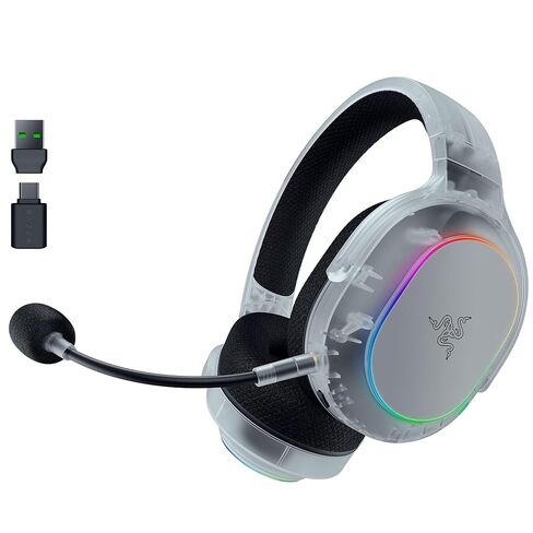 Razer Barracuda X Chroma Wireless Gaming Headset: 2.4GHz Wireless & Bluetooth - Lightweight - Chroma RGB - 40mm Drivers - Cardioid Mic - 70 Hr Battery - for PC, Mac, PS5, Switch, Smartphone - Black in Kuwait