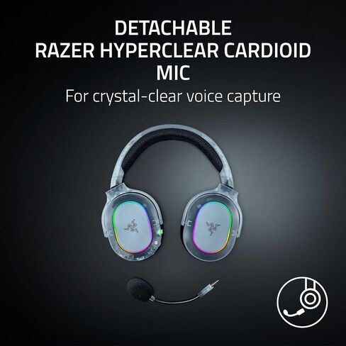 Razer Barracuda X Chroma Wireless Gaming Headset: 2.4GHz Wireless & Bluetooth - Lightweight - Chroma RGB - 40mm Drivers - Cardioid Mic - 70 Hr Battery - for PC, Mac, PS5, Switch, Smartphone - Black in Kuwait
