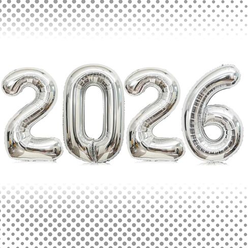 بالونات ذهبية برقم 2026 مقاس 40 بوصة، بالونات كبيرة الحجم عملاقة بأرقام 2026 للعام الجديد، بالونات هيليوم ذهبية من رقائق الفويل لعام 2026، مستلزمات الحفلات والاحتفالات برأس السنة الجديدة السعيدة in Saudi Arabia
