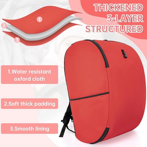 Padded Car Seat Travel Bag Compatible with Doona, Infant Car Seat Travel Bag, Foldable Car Seat Stroller Gate Check Bag for Airplane (Black) in Kuwait