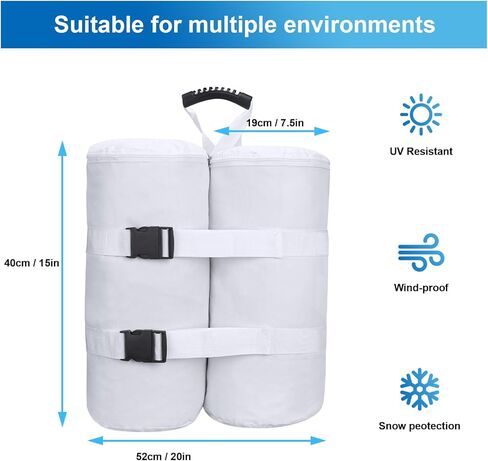 Canopy Weights Bag Leg Weight for Pop up Canopy Tent, Sand Bags for Patio Umbrella Instant Outdoor Sun Shelter (Black) in Kuwait