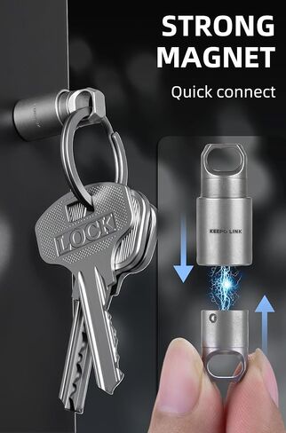 KEEPO LINK Titanium Magnetic Key Ring Quick Release Keychain Holder, 360° Rotatable for Car Keys Car Fobs, OLO01 in Kuwait