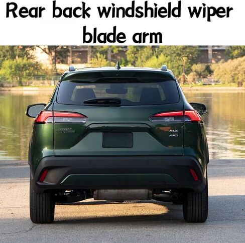 Generic Rear Wiper Arm Blade For Toyota Corolla Cross 2022-2024 L, LE, XLE, Hybrid S, SE, XSE, 1 Piece, Hook Mount, Plastic, Natural Rubber, Metal, Part Number LX-241229557 in Saudi Arabia