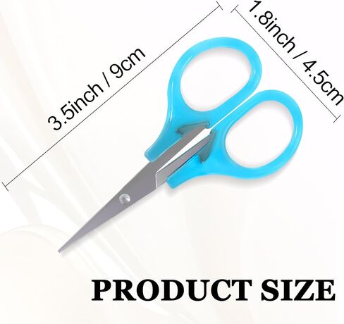 10 Pcs Small Scissors All Purpose, Stainless Steel Small Sharp, Mini Detail Craft with Protective Cover, 3.5" Tiny for Embroidery, Paper Cutting, Sewing, Knitting, Crafting in Saudi Arabia