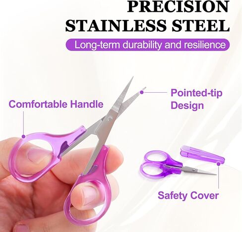 10 Pcs Small Scissors All Purpose, Stainless Steel Small Sharp, Mini Detail Craft with Protective Cover, 3.5" Tiny for Embroidery, Paper Cutting, Sewing, Knitting, Crafting in Saudi Arabia