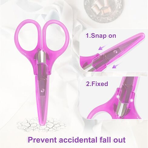 10 Pcs Small Scissors All Purpose, Stainless Steel Small Sharp, Mini Detail Craft with Protective Cover, 3.5" Tiny for Embroidery, Paper Cutting, Sewing, Knitting, Crafting in Saudi Arabia