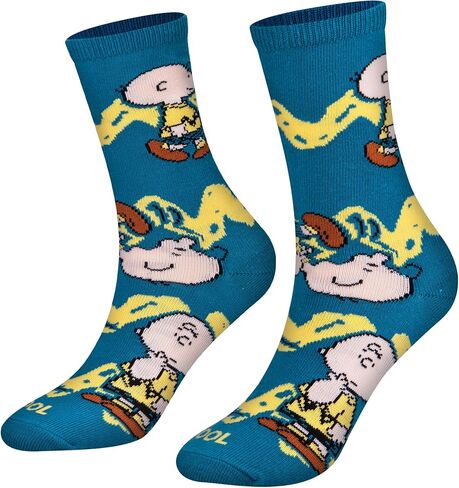 Cool Socks for Kid, Peanuts Charlie Brown & Snoopy Comic Strip Prints, Kid's Sizes in Saudi Arabia