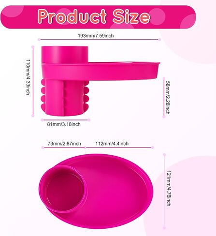 Car Seat Cup Holder Snack Tray - Easily Expands Cup Holder into 360° Cup & Travel Tray for Kids Car Seat, Booster, and Stroller(Blue) in Kuwait