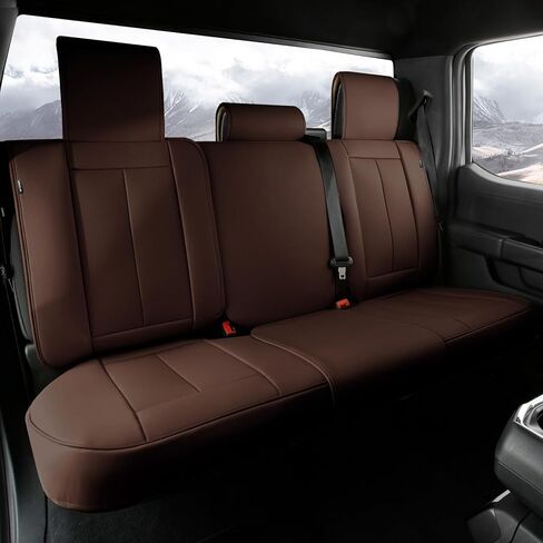 أغطية مقاعد السيارة المخصصة من Coverland متوافقة مع سيارة BMW X3 2011-2026 - غطاء مقعد مصنوع من الجلد الفاخر غير قابل للانزلاق ومقاوم للماء وغطاء داخلي مناسب [مجموعة كاملة باللون الأسود] in Kuwait