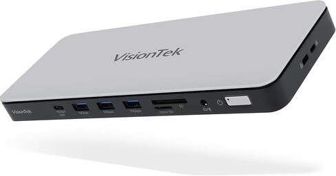 محطة إرساء VisionTek VT2510 USB-C - قاعدة توصيل MST متعددة الشاشات بقدرة 100 وات in Kuwait